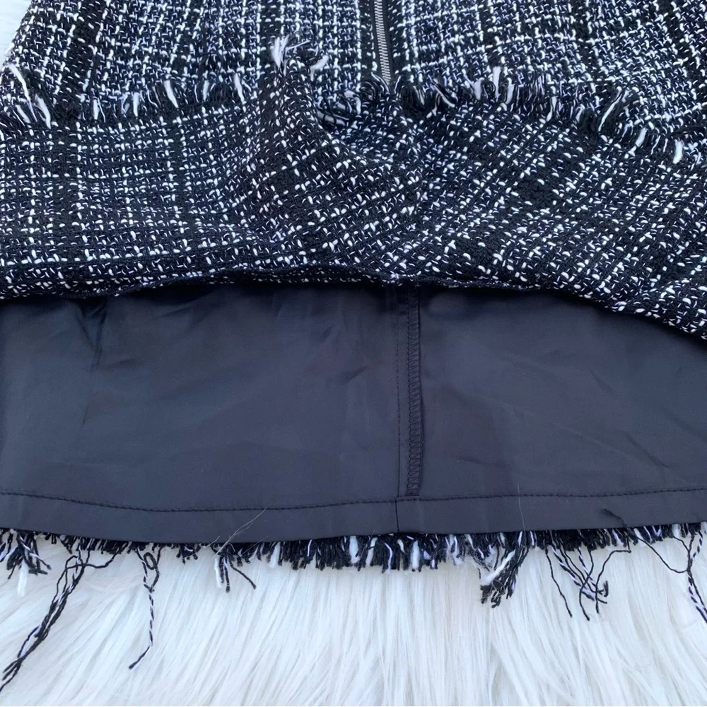 NWT Francesca’s Darla Raw Hem Tweed Mini Skirt S - Picture 11 of 11